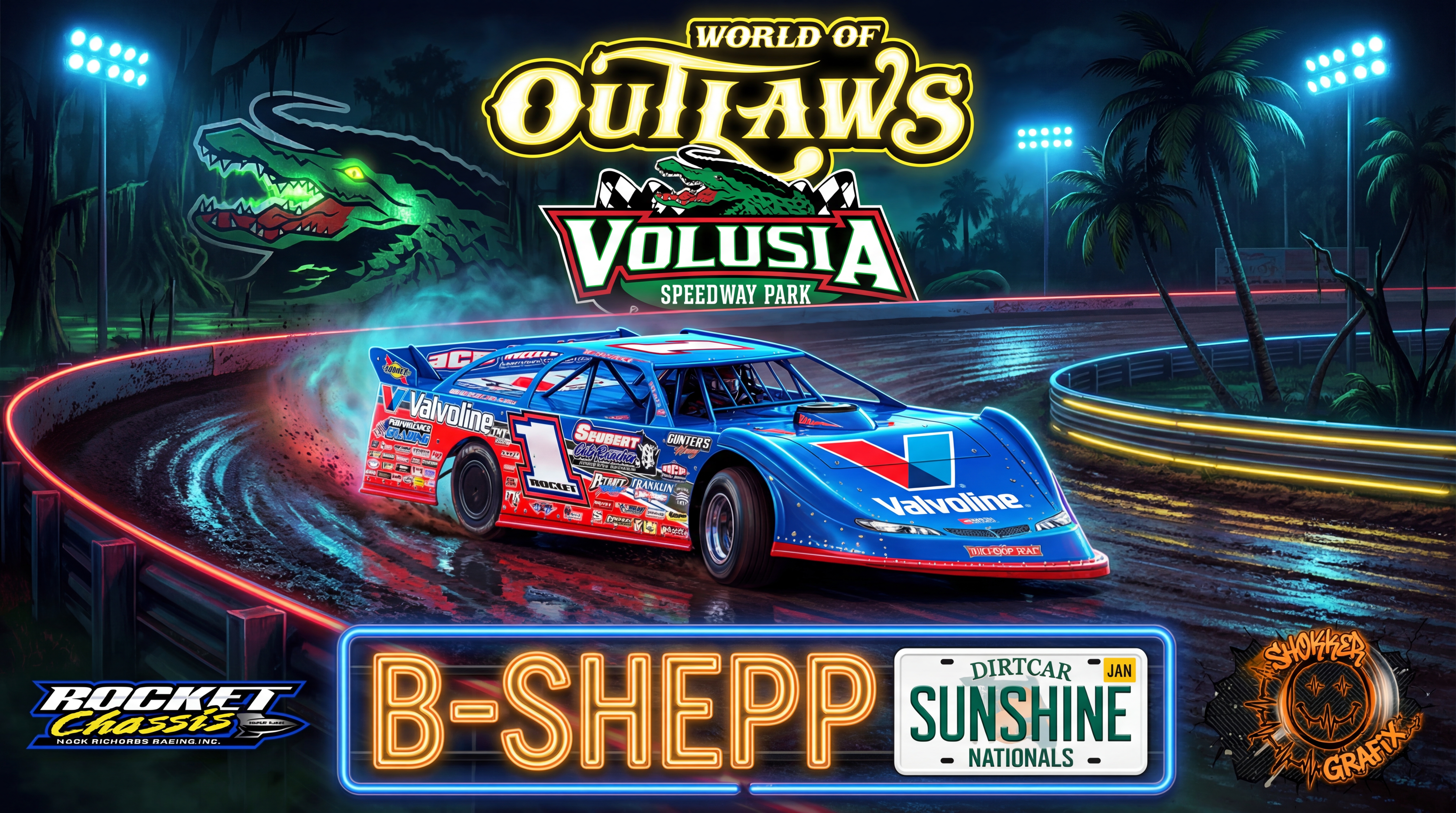 Splash Art Alligator Racing