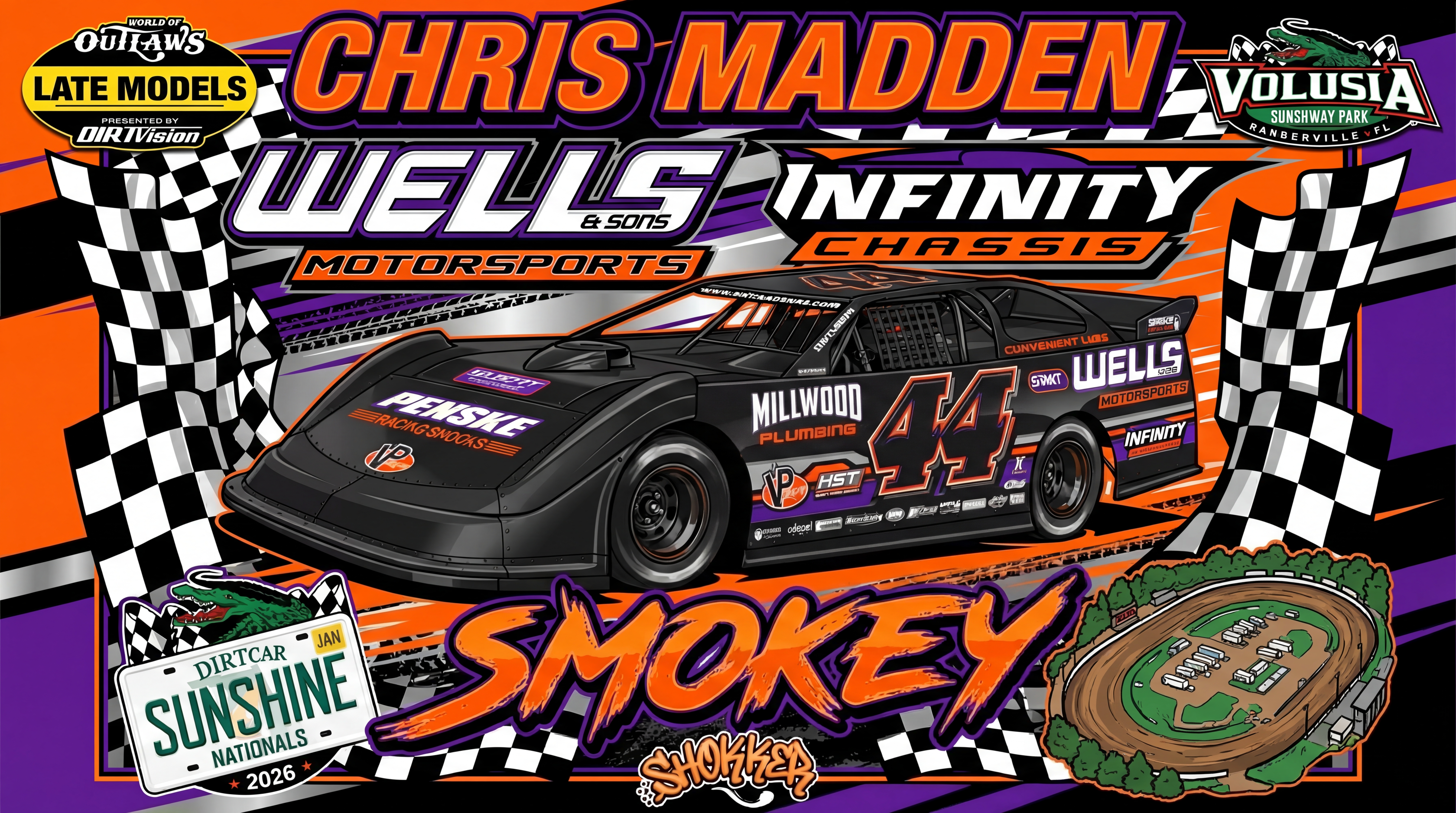 Chris Madden - Smokey Checkered Flag